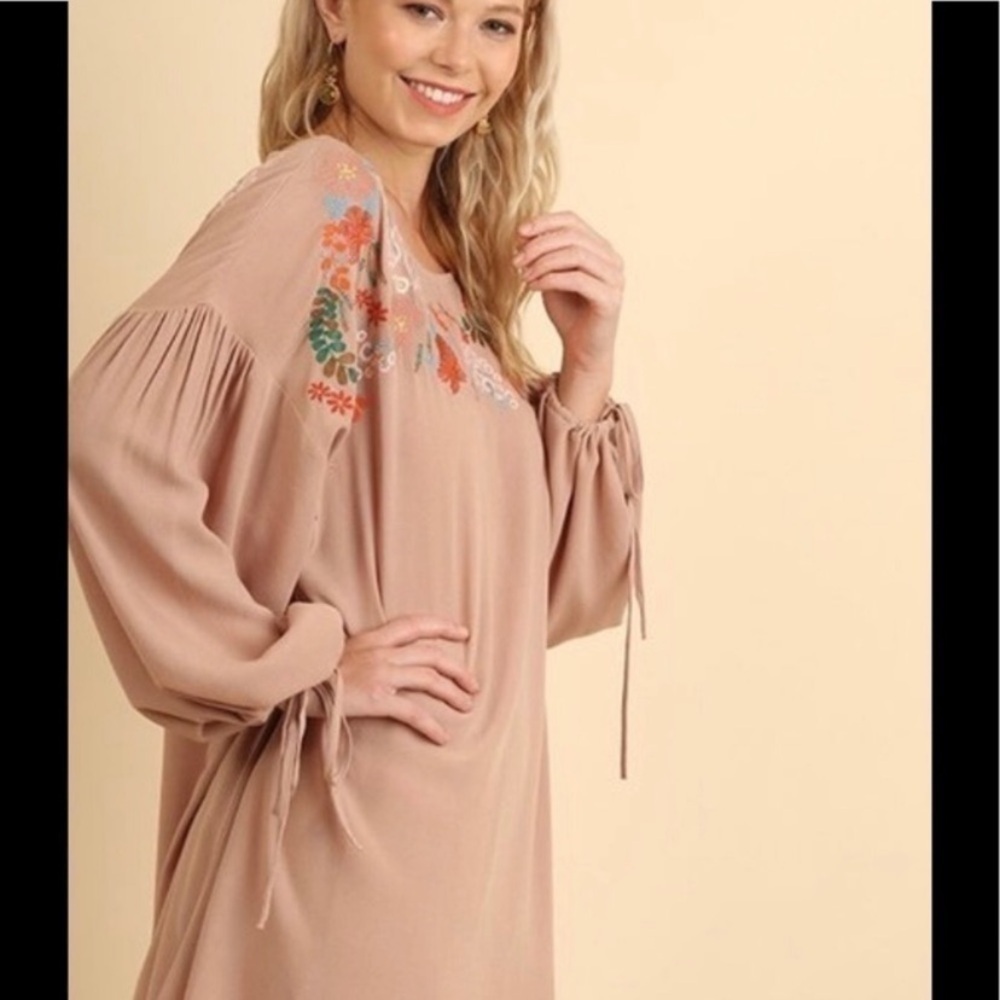 Umgee Blush Embroidered Dress - Picture 8 of 8